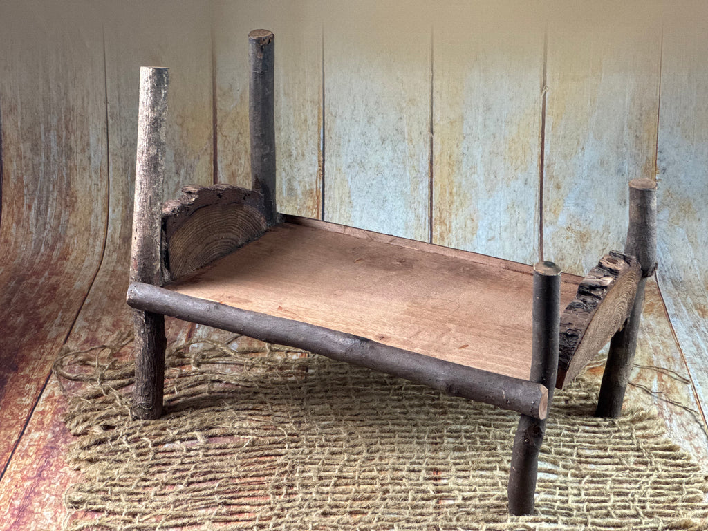 Rustic Bed - Log Headboard (AS IS ITEM)