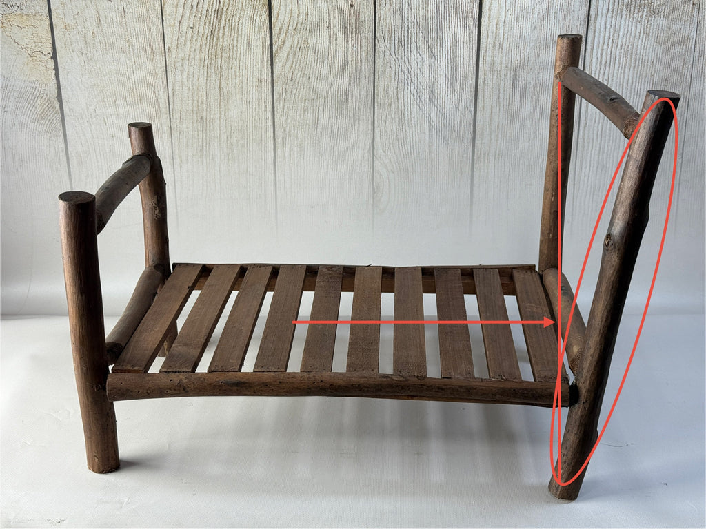 Rustic Bed - Plain Headboard (AS IS ITEM #01)