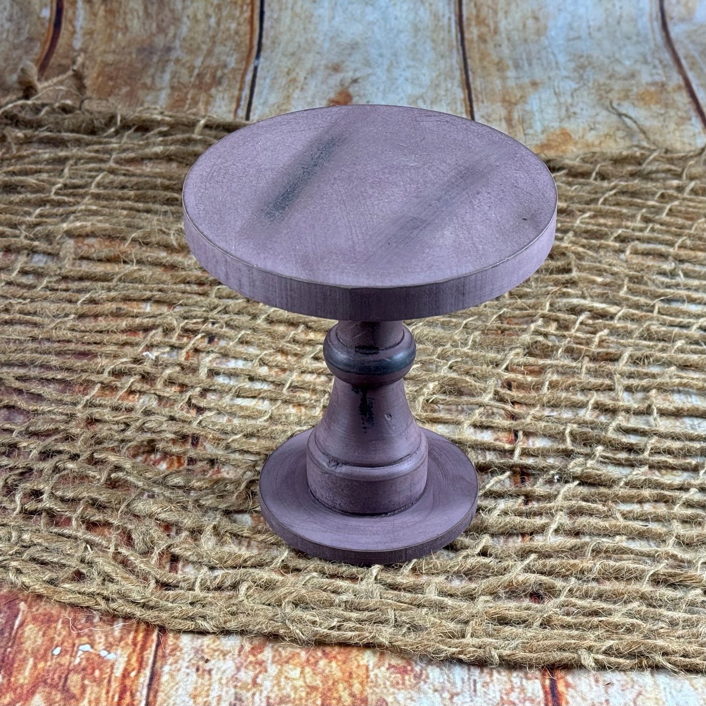 Rustic Cake Stand/Nightstand - 6.5in Tall - Brown (AS IS ITEM #01)