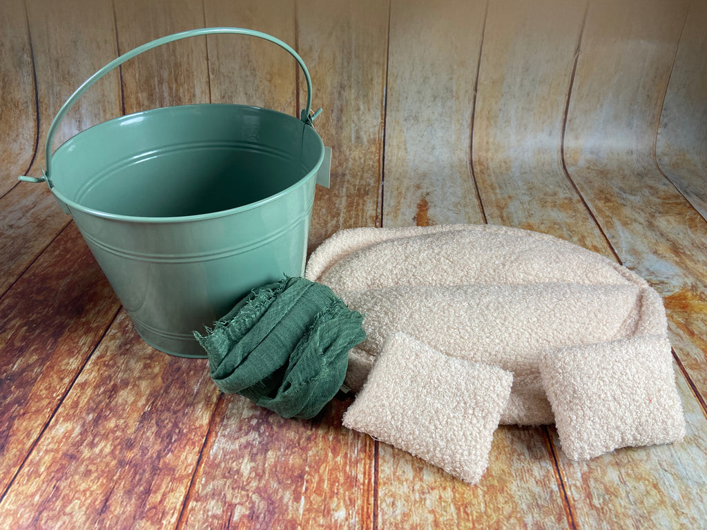 Vintage Bucket - Light Green - Bundle Set
