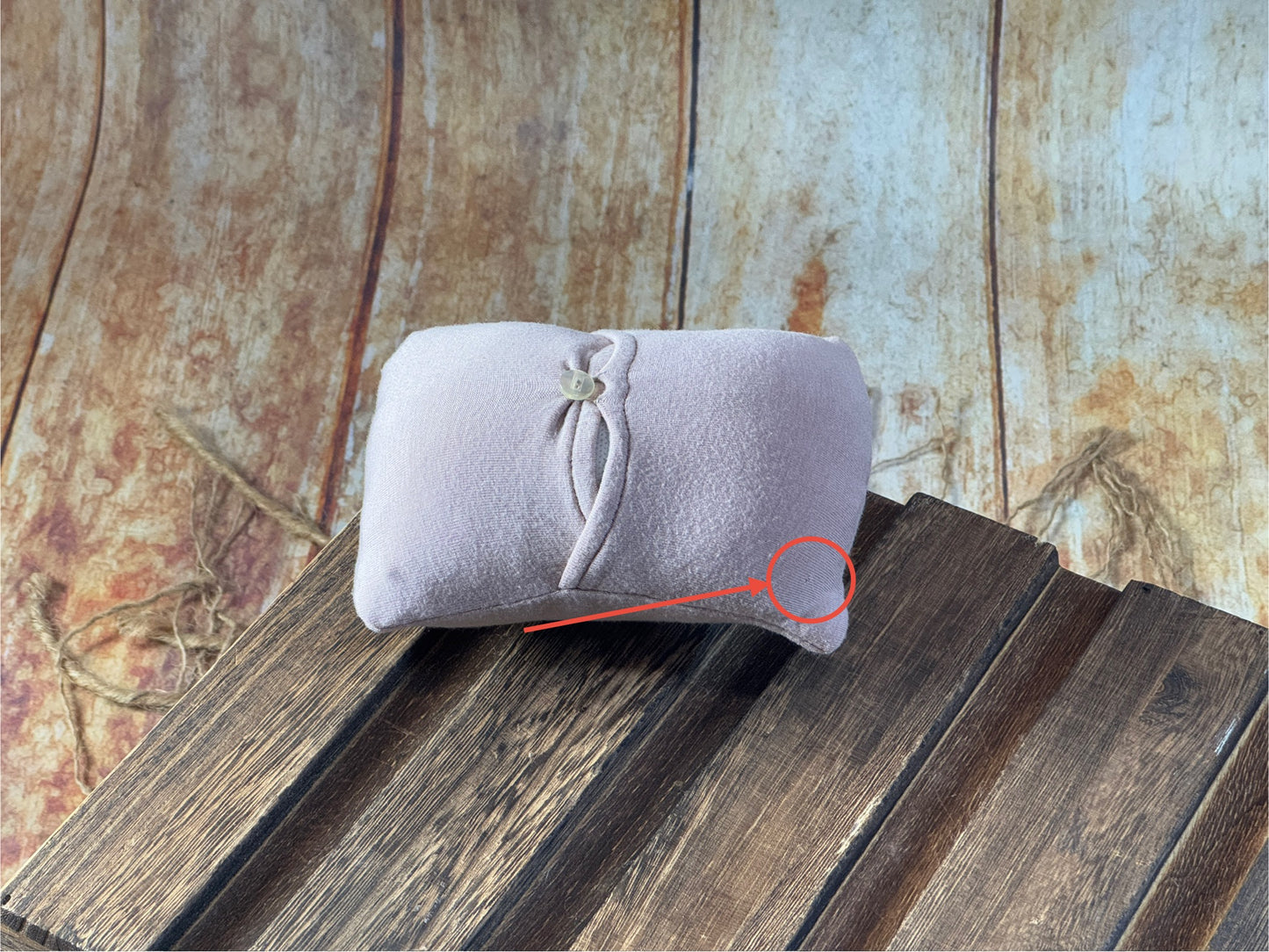 Mini Pillow with Cover - Smooth-Taupe (AS IS ITEM)