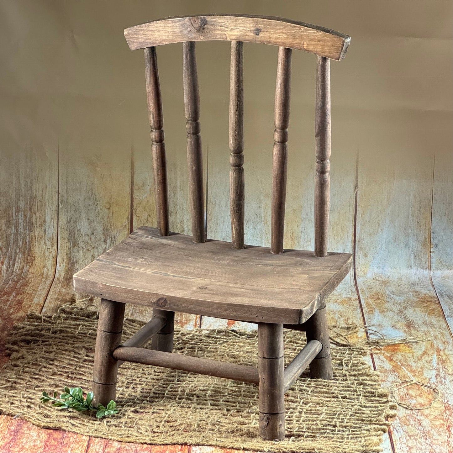 Wooden Windsor Chair - Brown (AS IS ITEM -1)