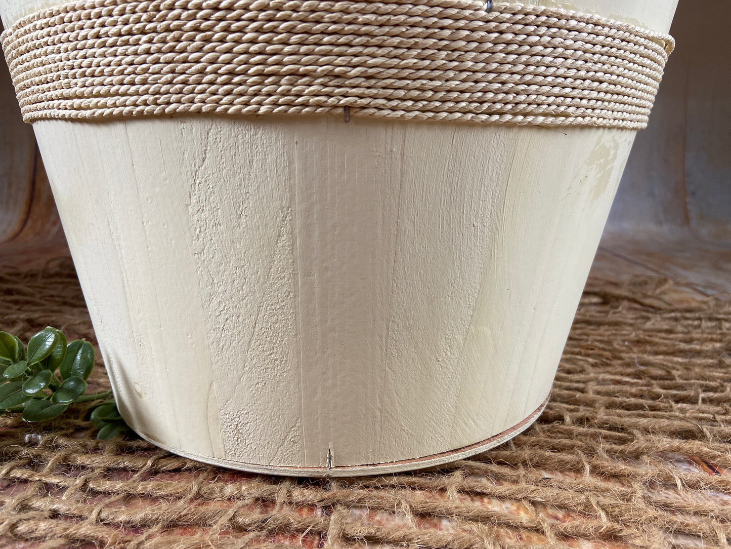 Rustic Bucket - 12in - Cream (AS IS ITEM #5)