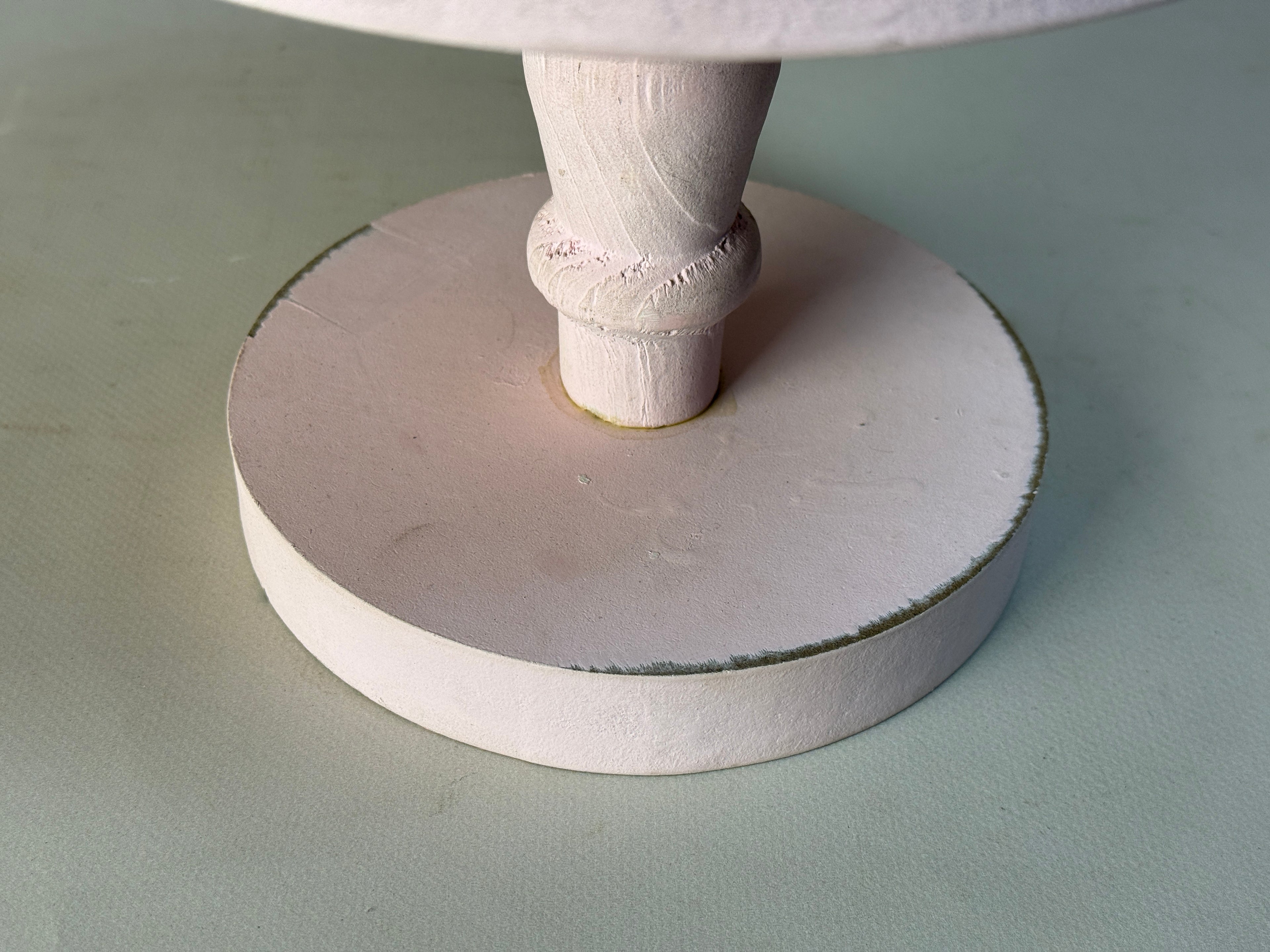 Rustic Cake Stand - 7in Tall - Pink (AS IS ITEM #01)