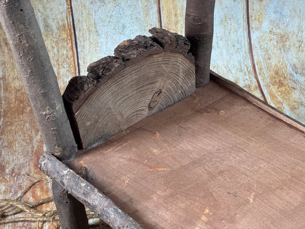 Rustic Bed - Log Headboard (AS IS ITEM)
