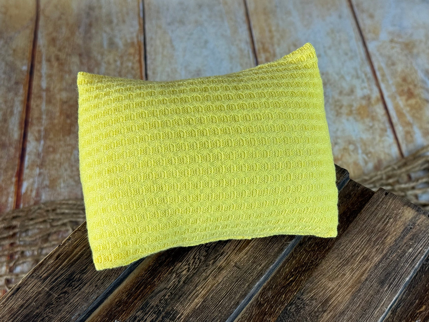 Mini Pillow with Cover - Perforated - Yellow