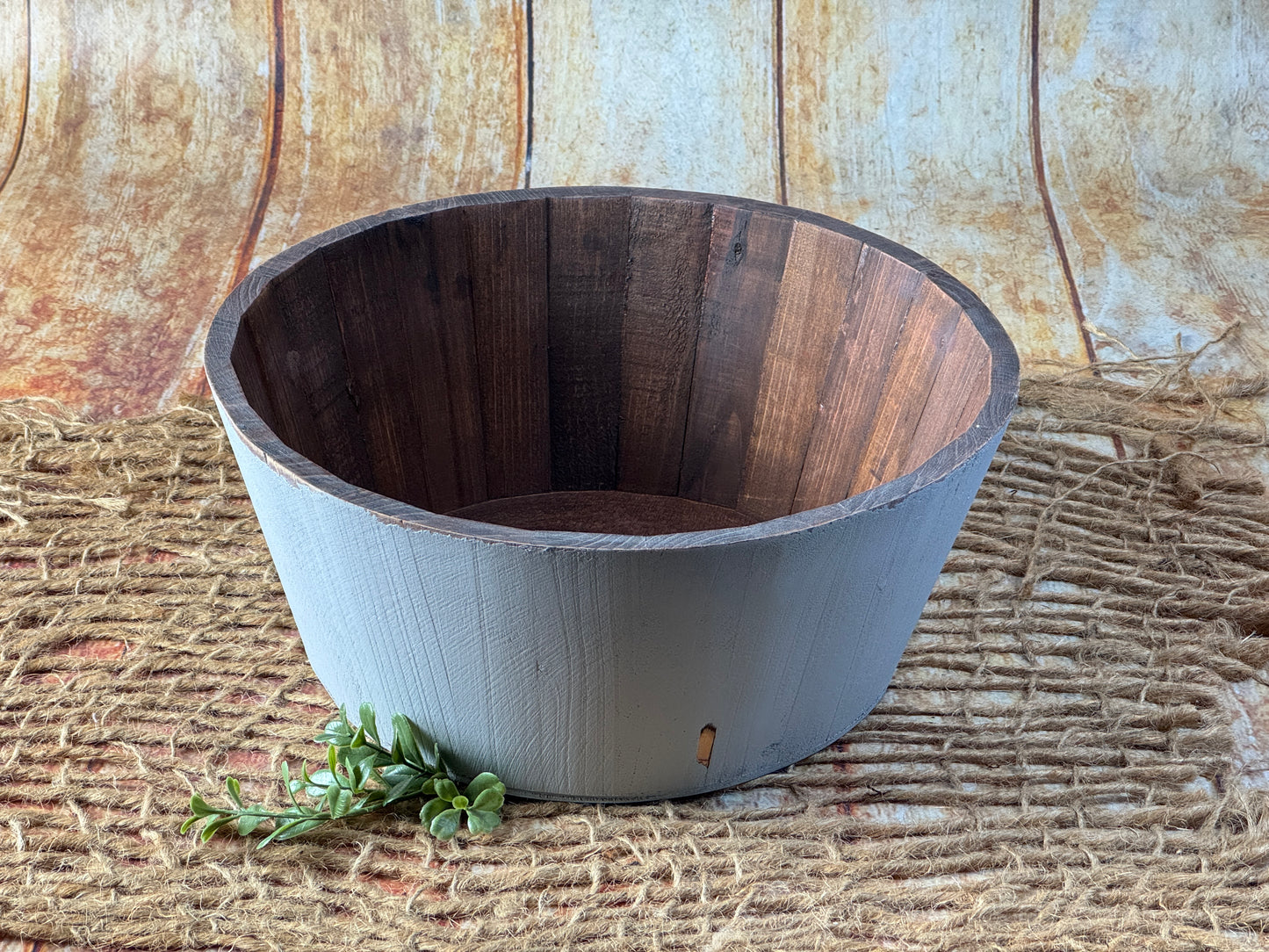 Rustic Bucket - 14in - Light Gray (As-Is Item 3)