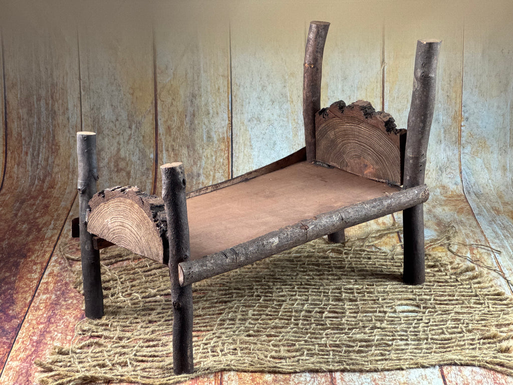 Rustic Bed - Log Headboard (AS IS ITEM)