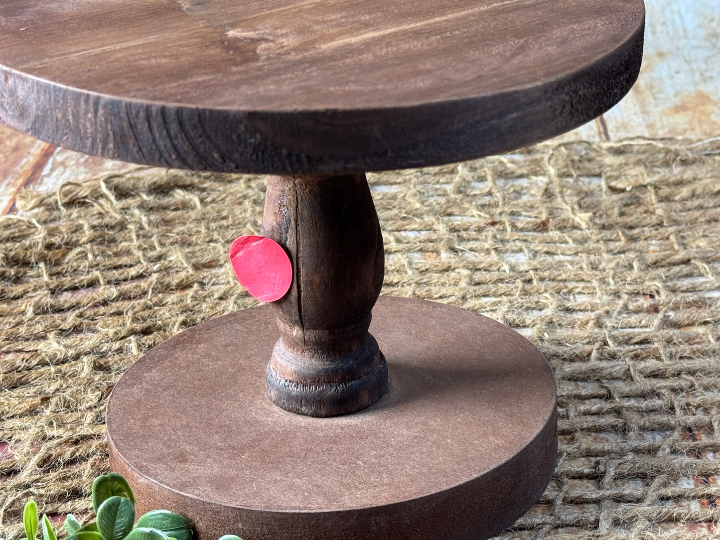 Rustic Cake Stand - 7in Tall - Brown (AS IS ITEM #2)