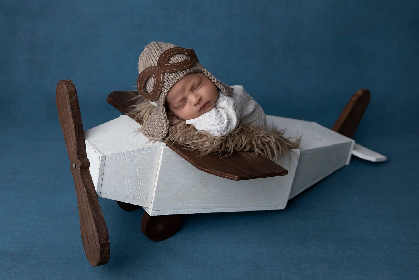 Wooden Airplane Newborn Photography Prop