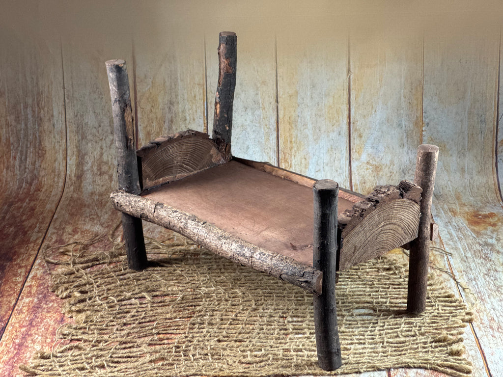 Rustic Bed - Log Headboard (AS IS ITEM)