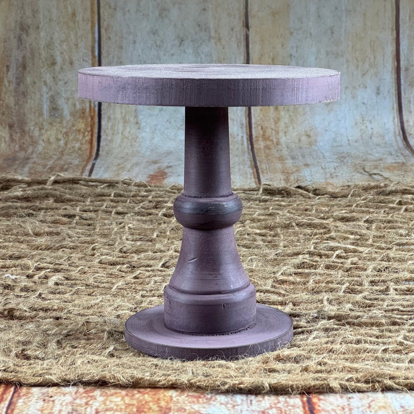 Rustic Cake Stand/Nightstand - 6.5in Tall - Brown (AS IS ITEM #01)