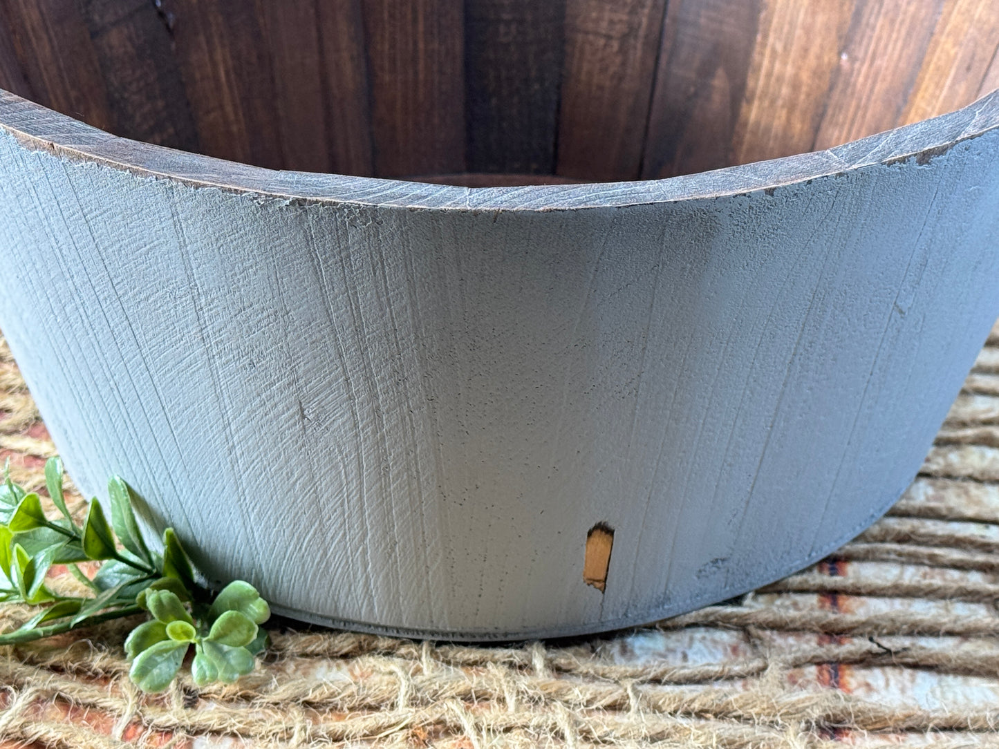 Rustic Bucket - 14in - Light Gray (As-Is Item 3)