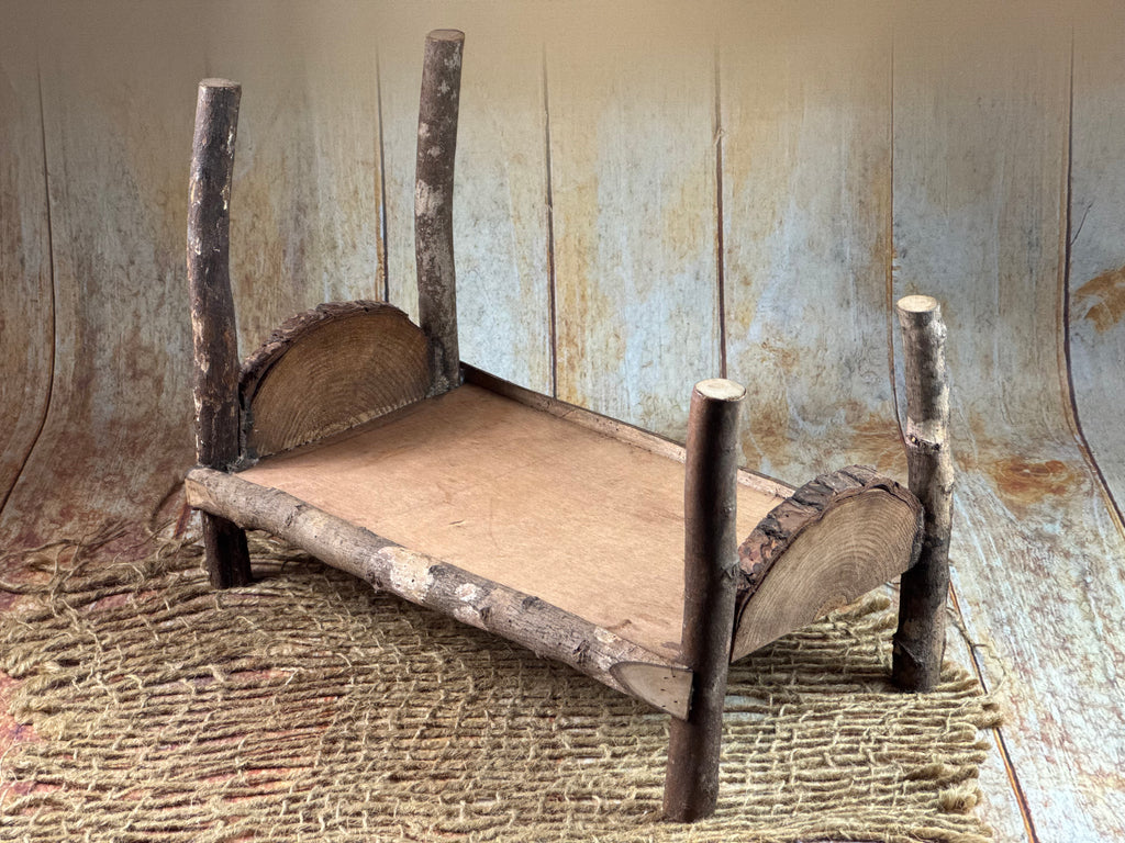 Rustic Bed - Log Headboard (AS IS ITEM)