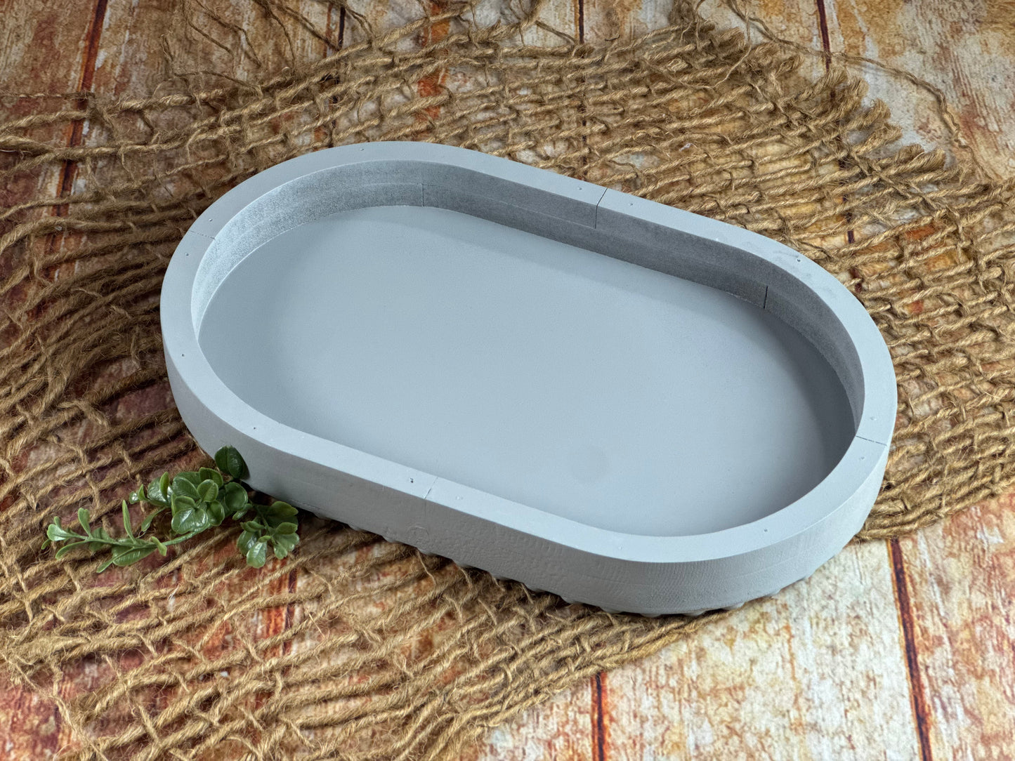 Rustic Oval Plate - Gray (AS IS ITEM 1)