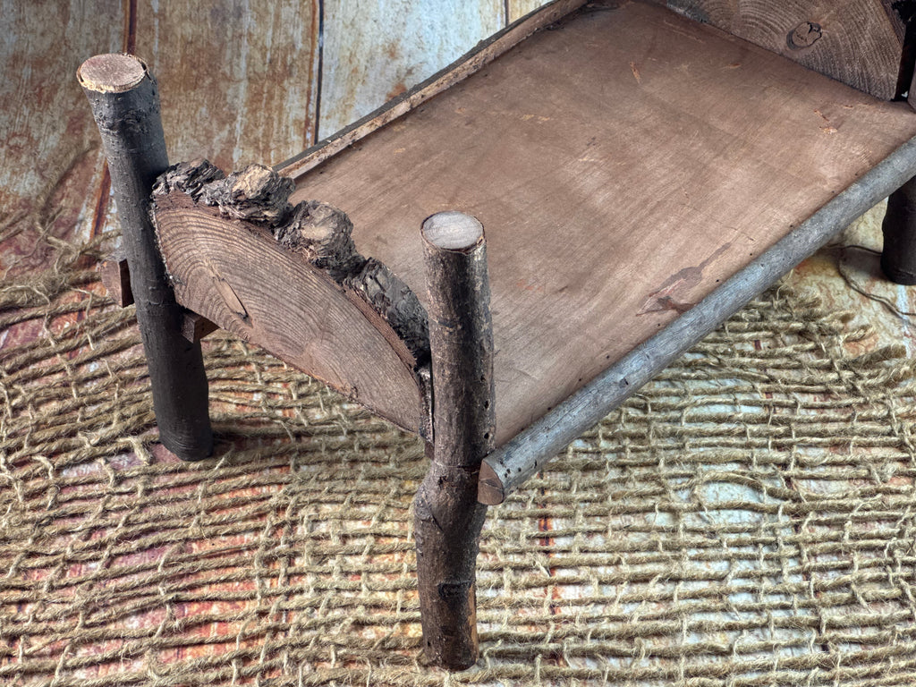 Rustic Bed - Log Headboard (AS IS ITEM)