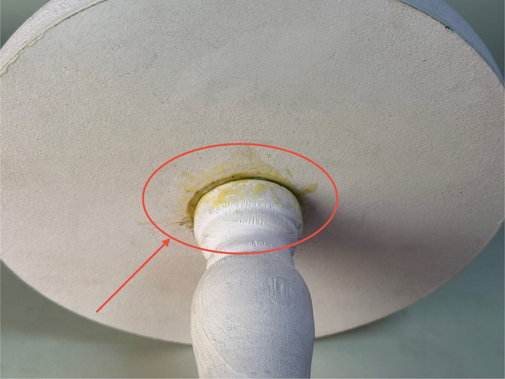 Rustic Cake Stand - 7in Tall - Pink (AS IS ITEM #01)