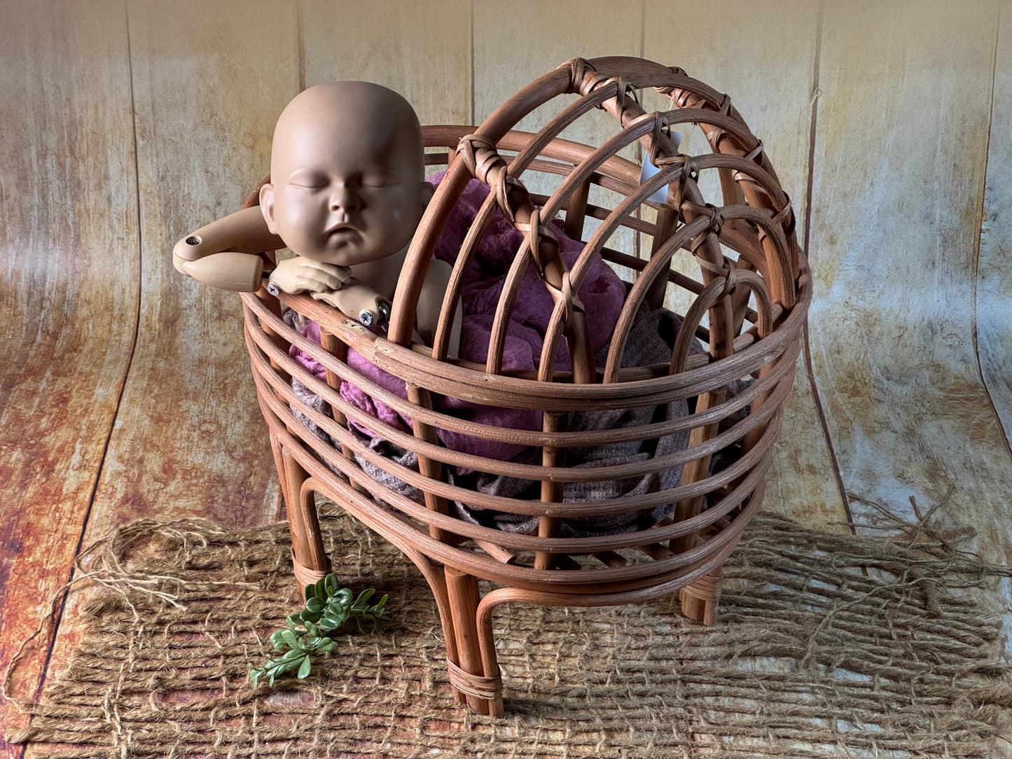 LullabyLuxe Rattan Bassinet (AS IS ITEM #1)