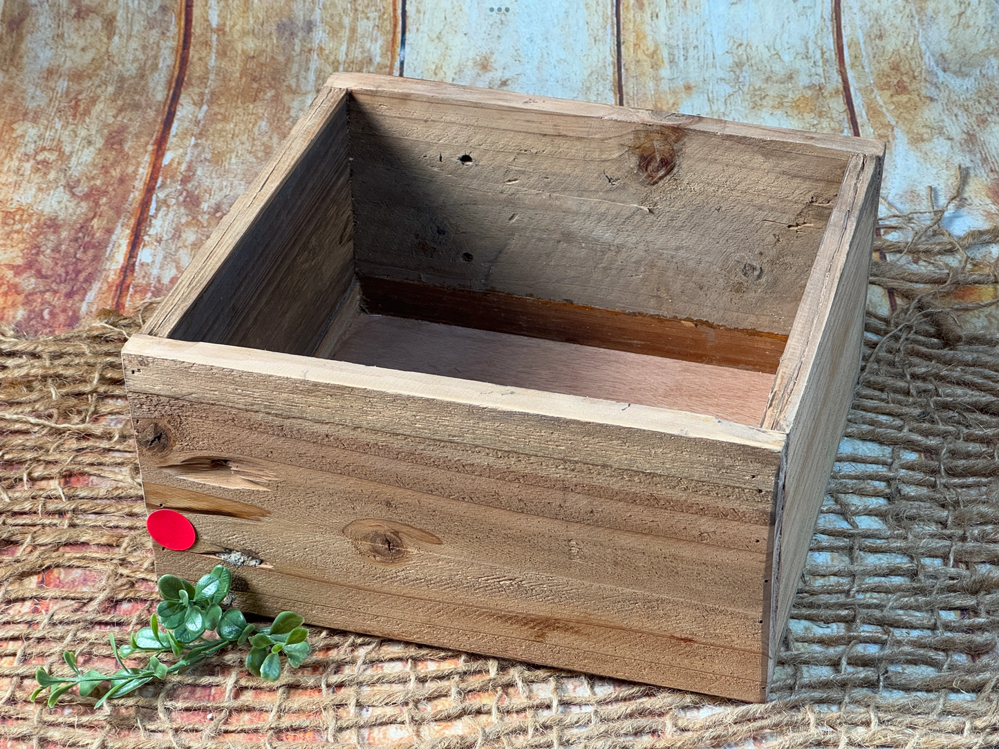 Distressed Rustic Box - Square (AS IS ITEM #01)