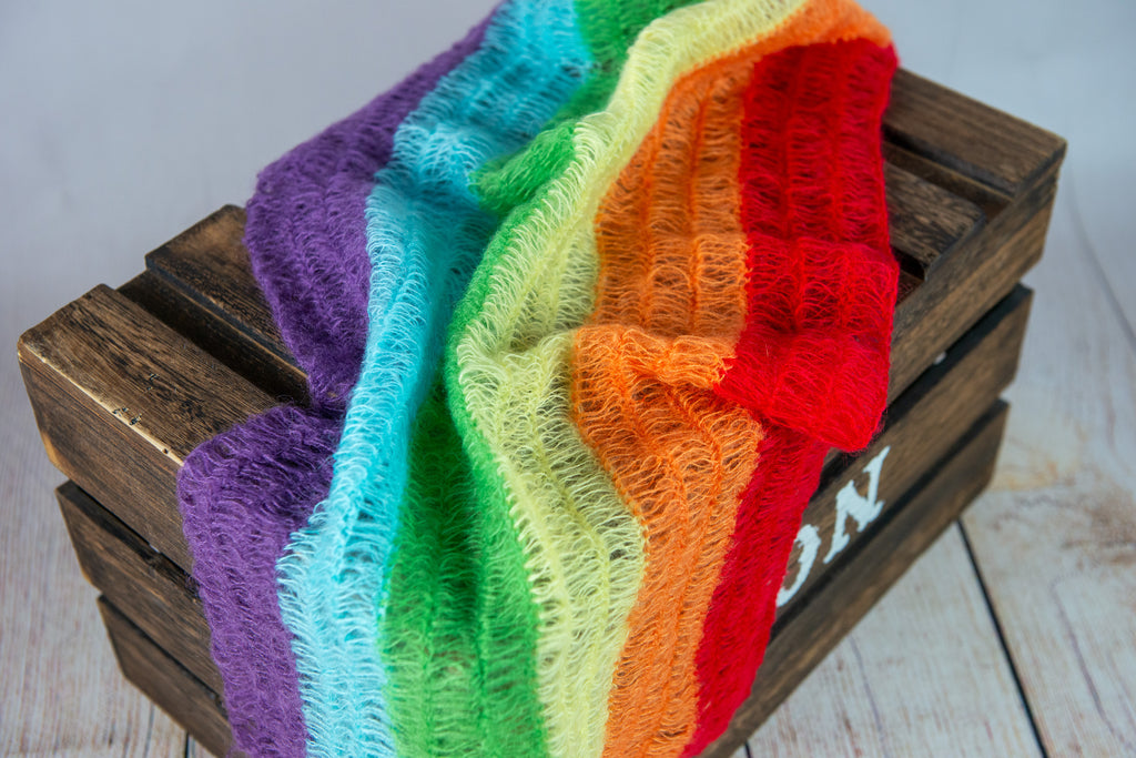 Mohair Wrap - Rainbow - Vibrant