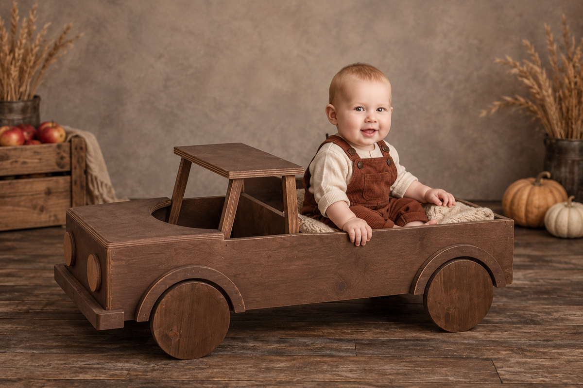 Rustic Pickup Truck - Brown