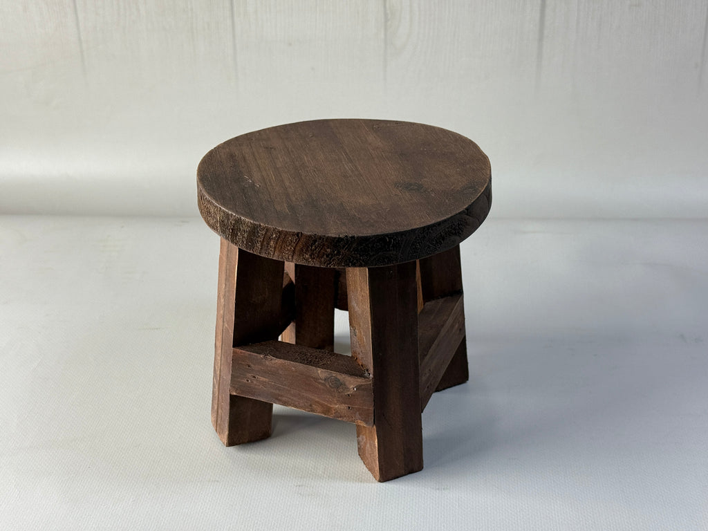 Rustic Round End Table - Brown (AS IS ITEM 1)