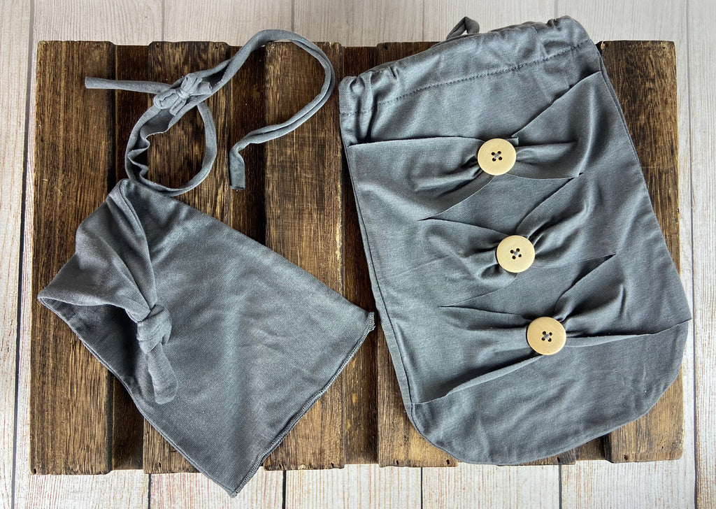 Swaddle Sack 4PC Set - Smooth - Ash