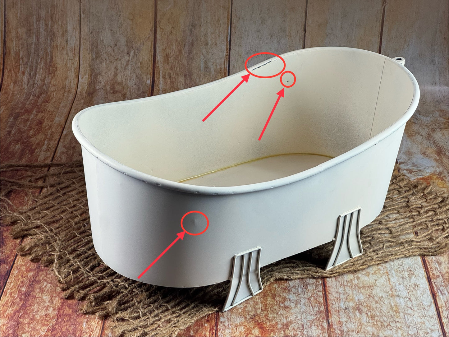 Footed Vintage Bathtub - Beige - Model 2 (AS IS ITEM #1)