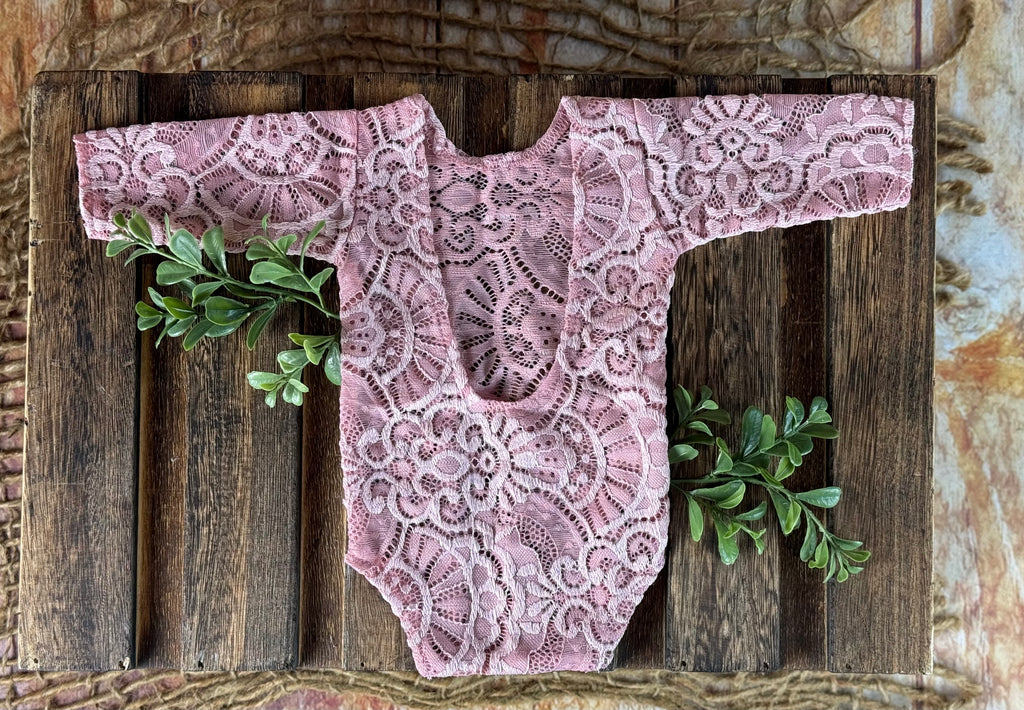 Lace Bodysuit - Dusty Pink