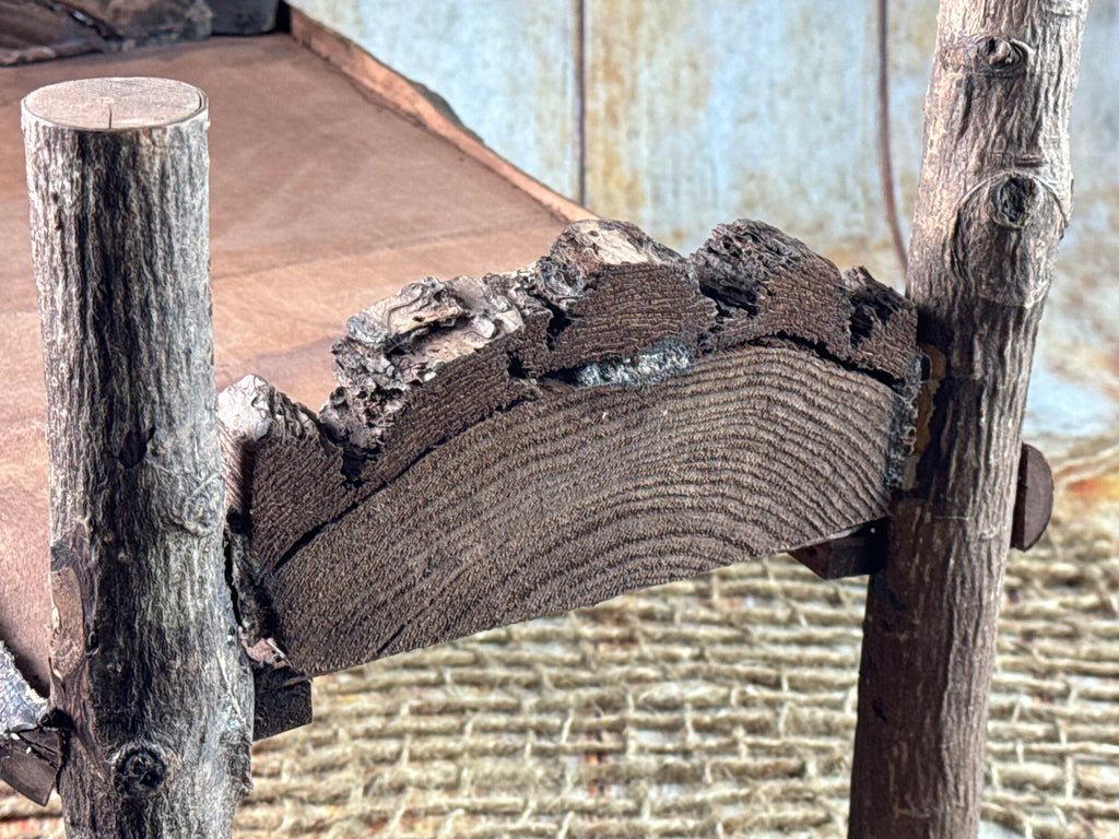 Rustic Bed - Log Headboard (AS IS ITEM)