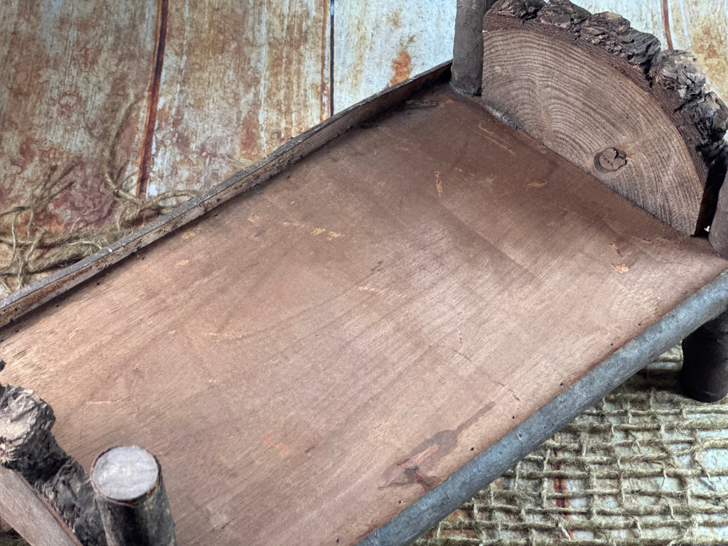 Rustic Bed - Log Headboard (AS IS ITEM)