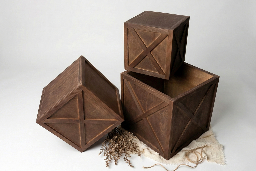Cake Smash Boxes - Brown (Set of 3)