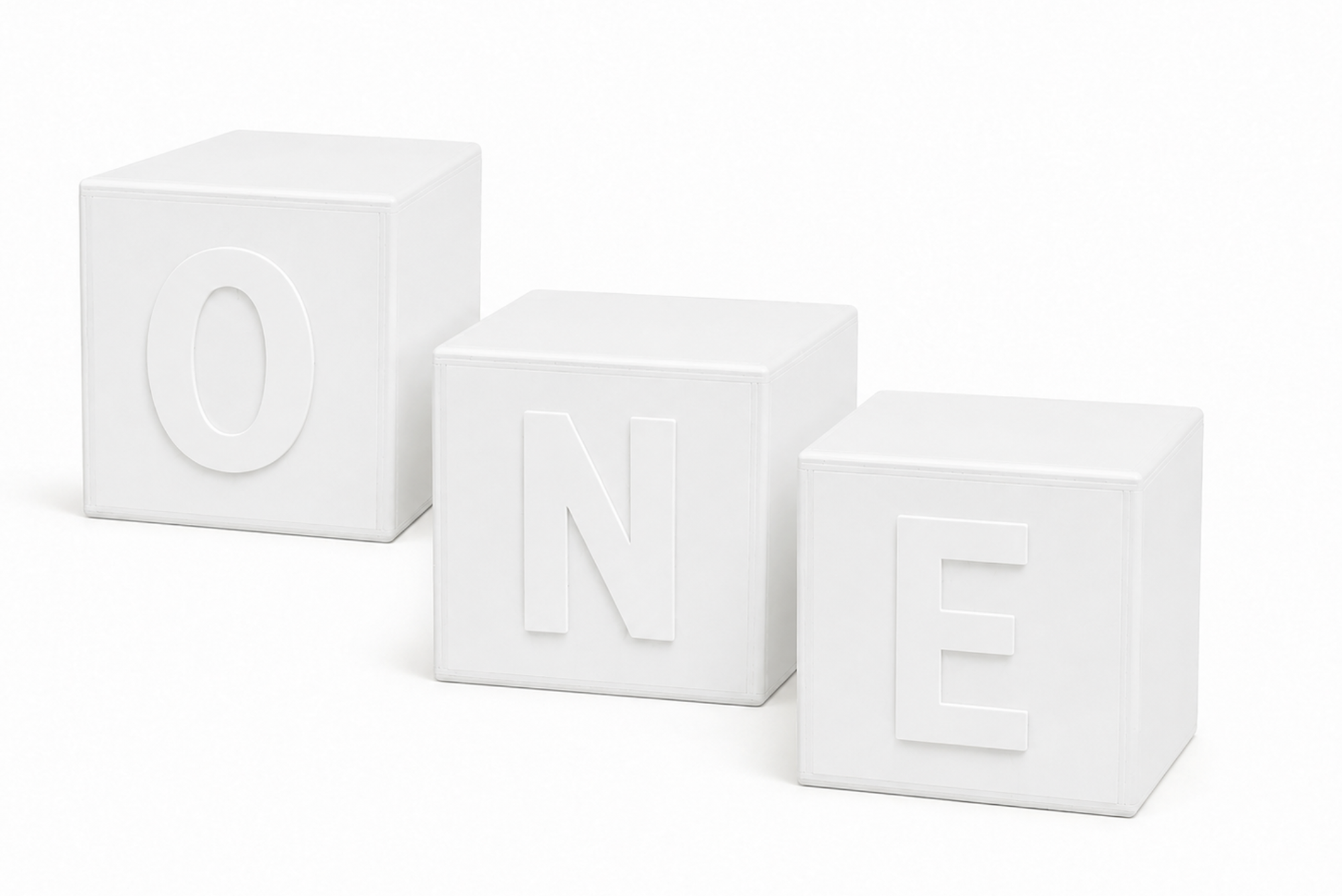 Cake Smash Boxes - ONE & TWO - White (Set of 3)