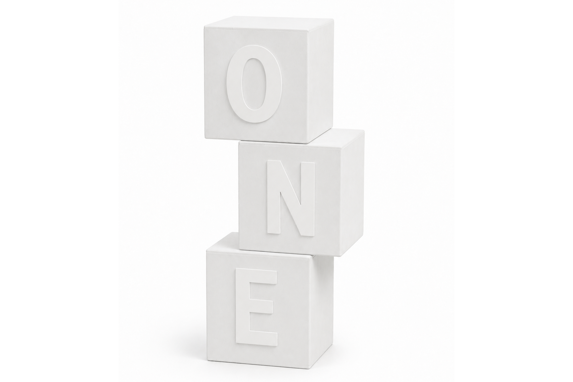 Cake Smash Boxes - ONE & TWO - White (Set of 3)