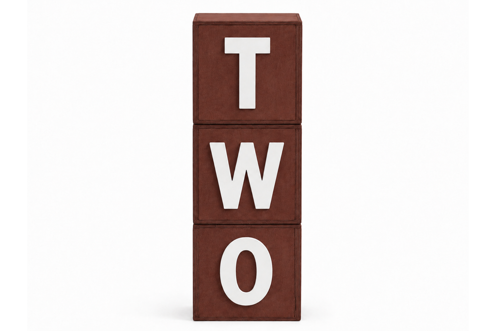 Cake Smash Boxes - ONE & TWO - Brown (Set of 3)