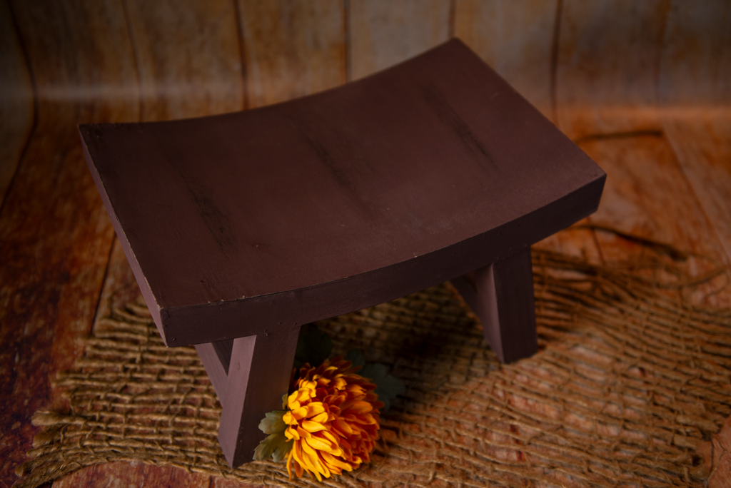 Curved Vintage Bench - Model 2 - Brown – Newborn Studio Props