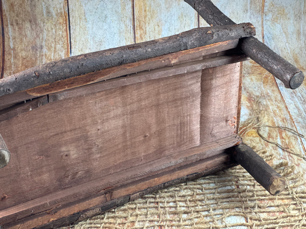 Rustic Bed - Log Headboard (AS IS ITEM)