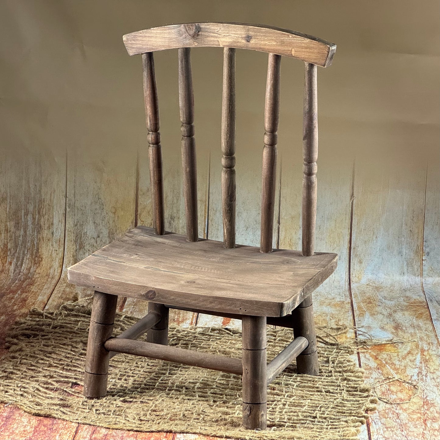 Wooden Windsor Chair - Brown (AS IS ITEM -1)