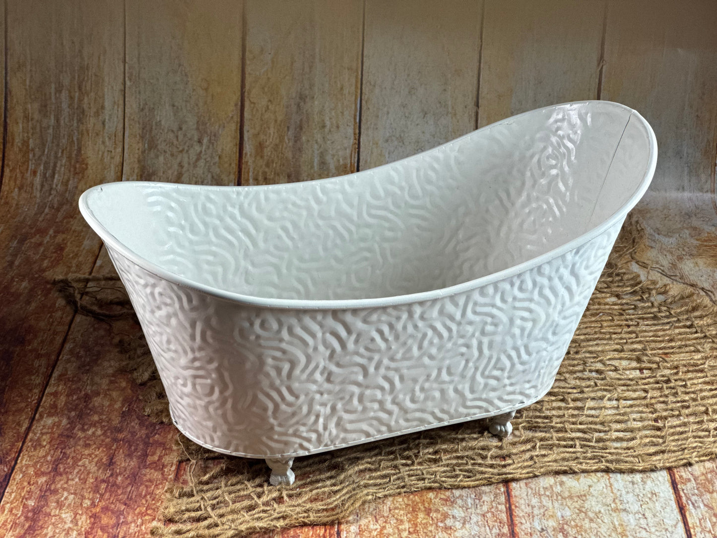 Footed Vintage Bathtub - Bumpy Textured - White (As-Is Item #01)