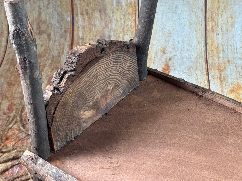 Rustic Bed - Log Headboard (AS IS ITEM)
