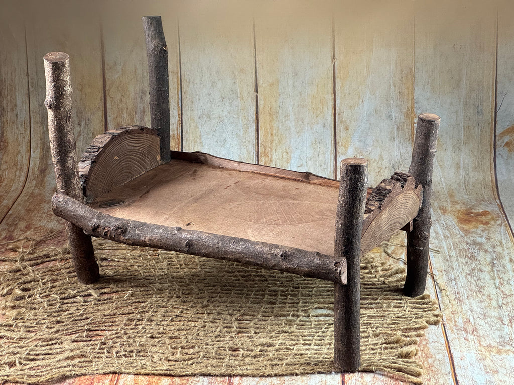 Rustic Bed - Log Headboard (AS IS ITEM)