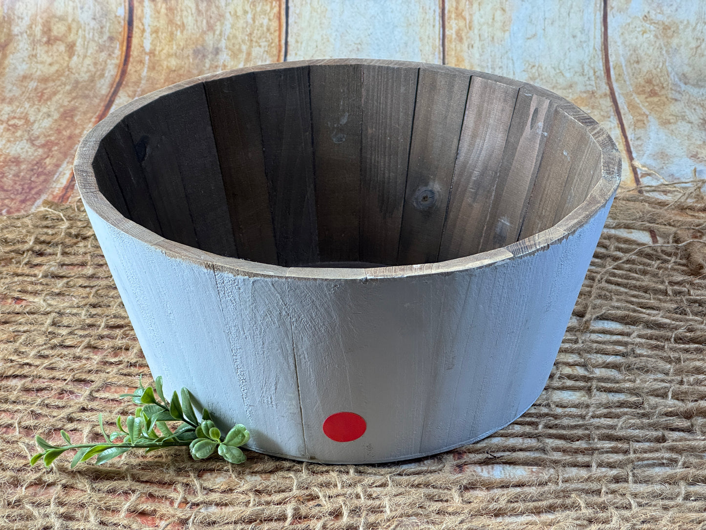 Rustic Bucket - 14in - Light Gray (As-Is Item 2)