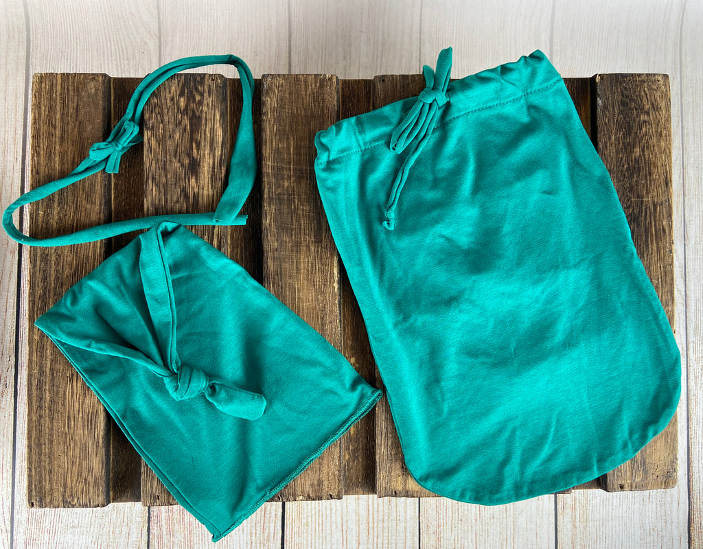 Swaddle Sack 4PC Set - Smooth - Emerald Green