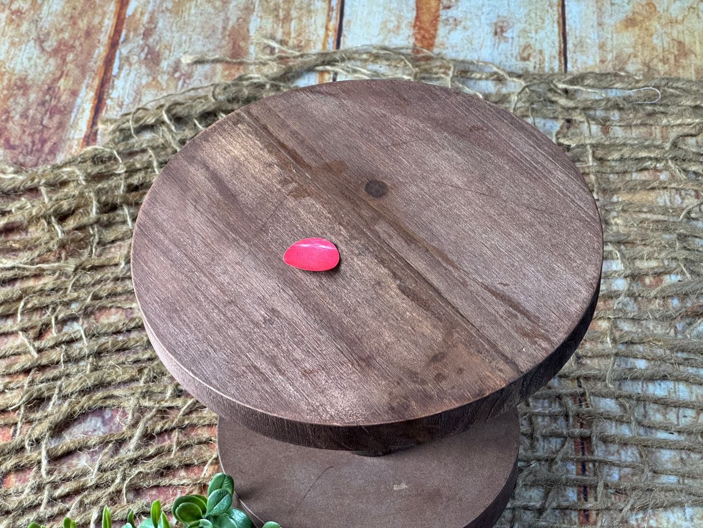 Rustic Cake Stand - 7in Tall - Brown (AS IS ITEM #1)