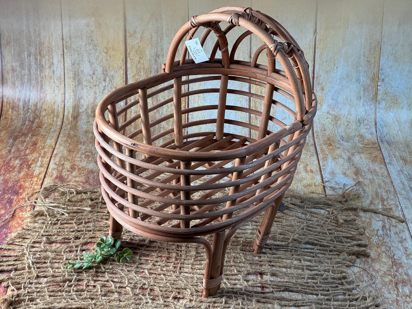 LullabyLuxe Rattan Bassinet (AS IS ITEM #1)