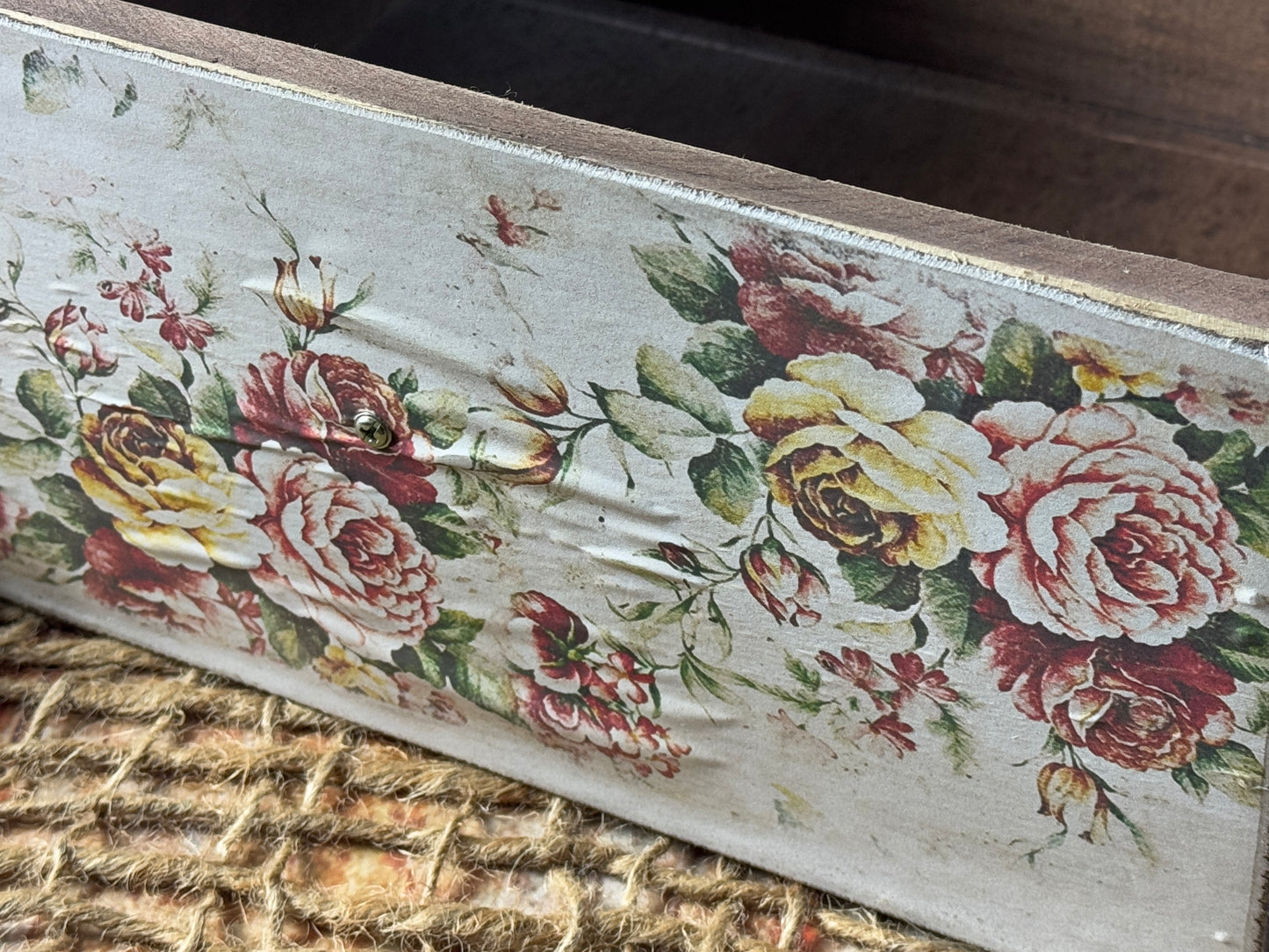 Rustic Drawer - Floral Print Model 2 (AS IS ITEM #03)