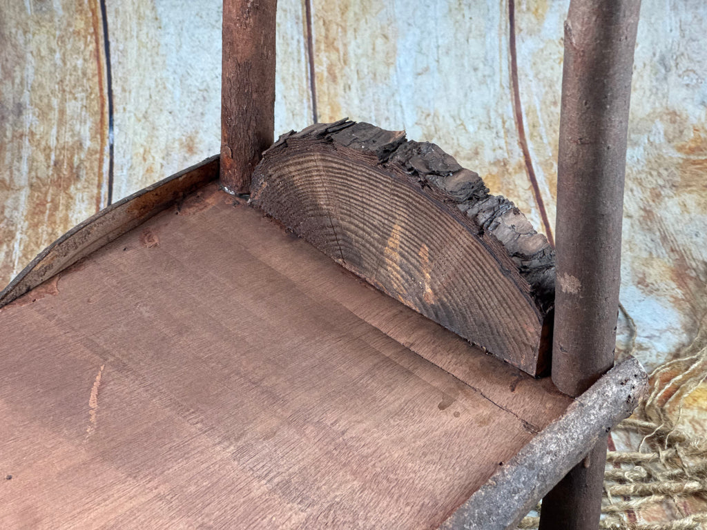 Rustic Bed - Log Headboard (AS IS ITEM)