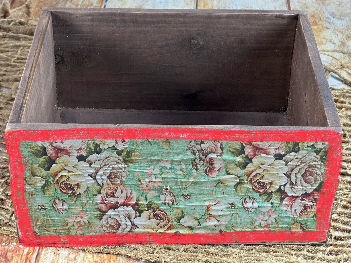 Rustic Drawer - Floral Print Model 1 (AS IS ITEM #01)