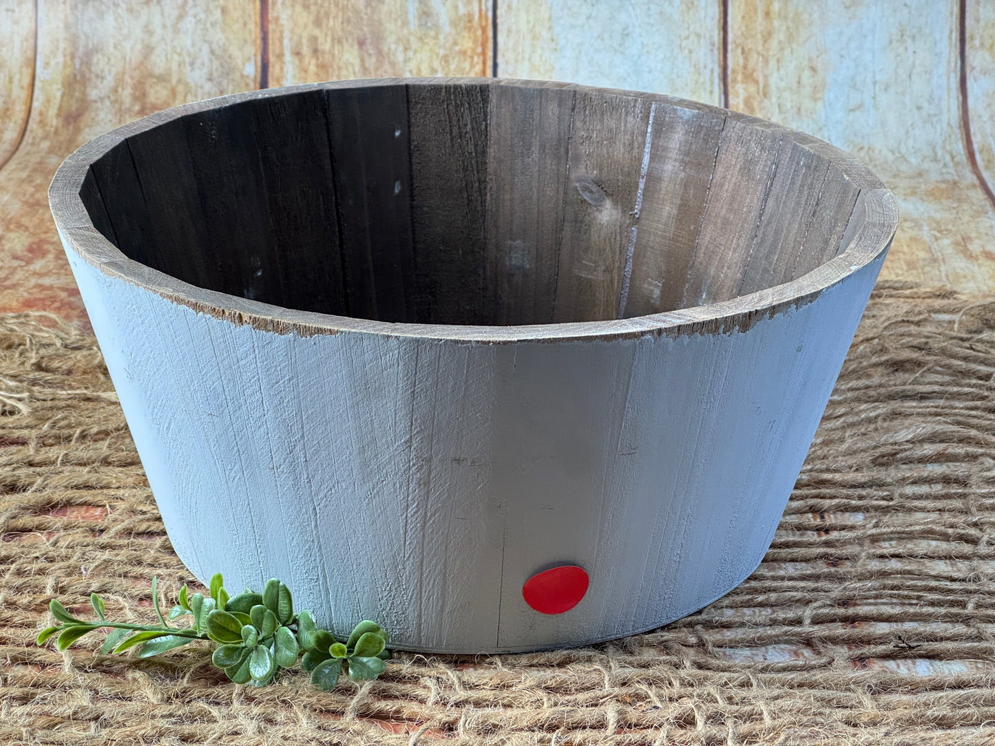 Rustic Bucket - 14in - Light Gray (As-Is Item 01)