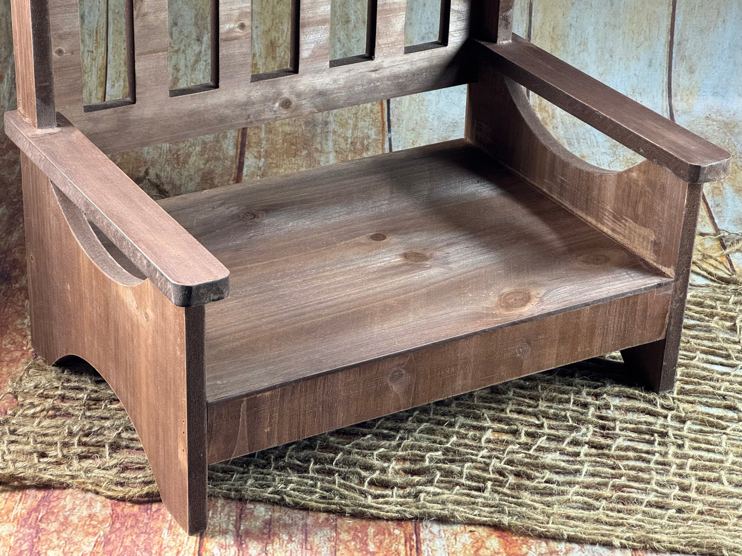 Wooden Harlow Bench -  (AS IS ITEM # 1)